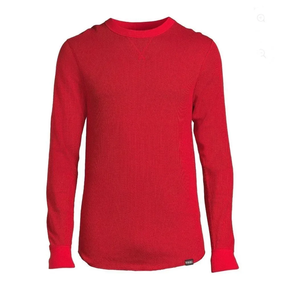 Mens Hanes Originals Raschel Reversible Knit Thermal Top & Bottom Size M